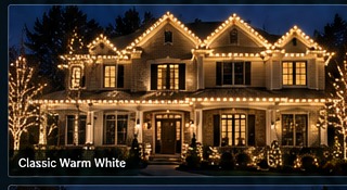 Classic warm white Christmas light design