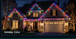 Multicolor Christmas lighting design